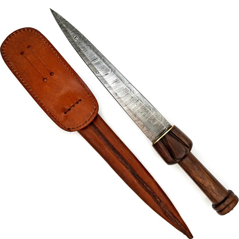 Damascus Steel Ceremonial Dagger with Sheath