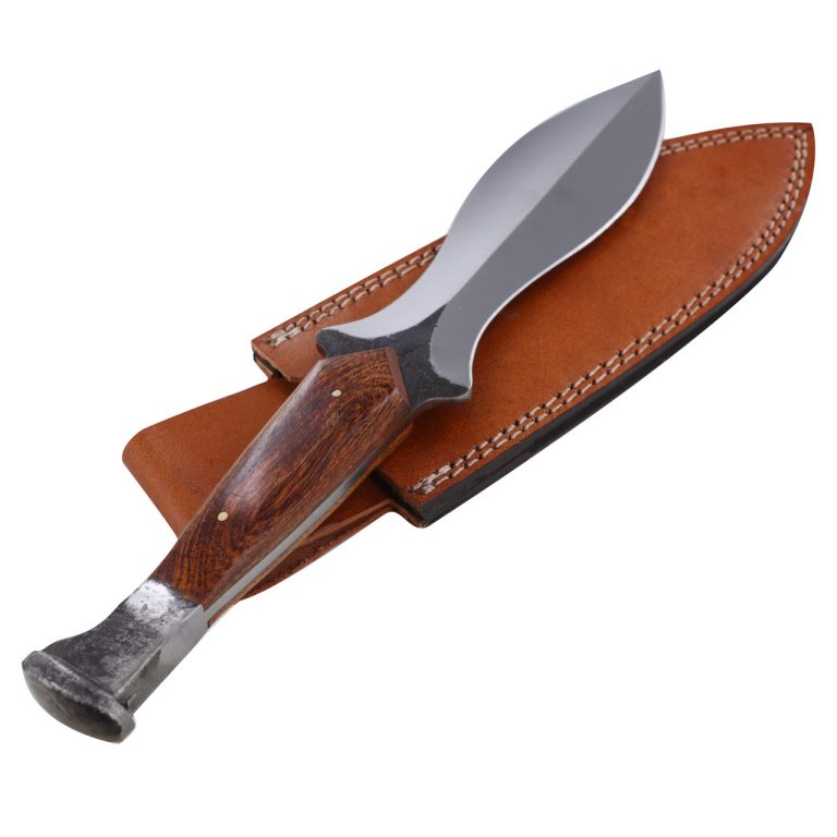 Ceremonial Railroad Spike Knife with Wood Handle