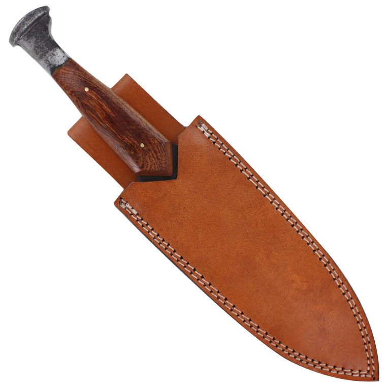 Ceremonial Railroad Spike Knife with Wood Handle