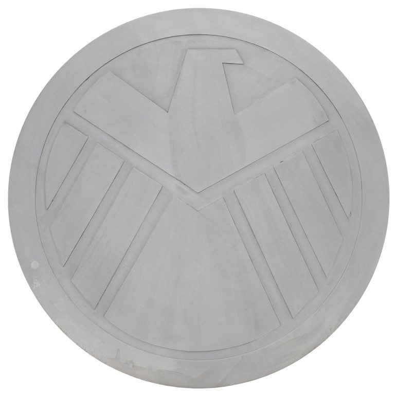 Polished Mild Steel Round Shield with Handle