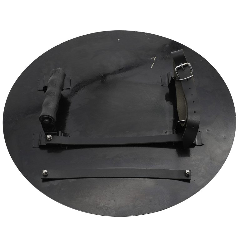Polished Mild Steel Round Shield with Handle