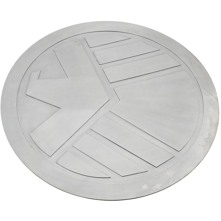 Polished Mild Steel Round Shield with Handle