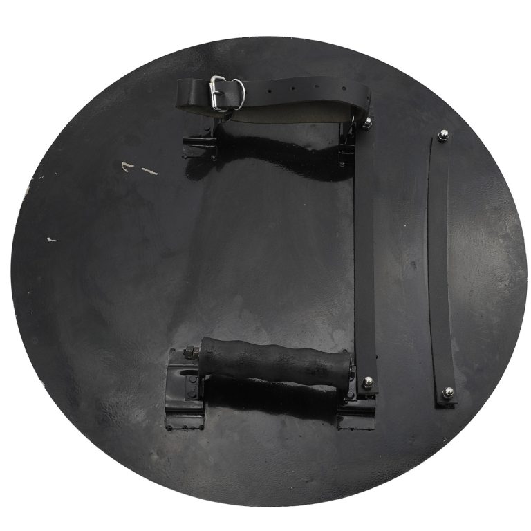 Polished Mild Steel Round Shield with Handle
