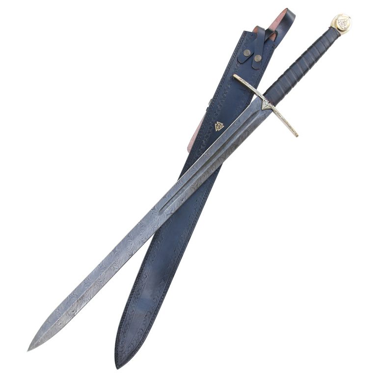 Damascus Steel Viking Longsword - Einherjar Blade