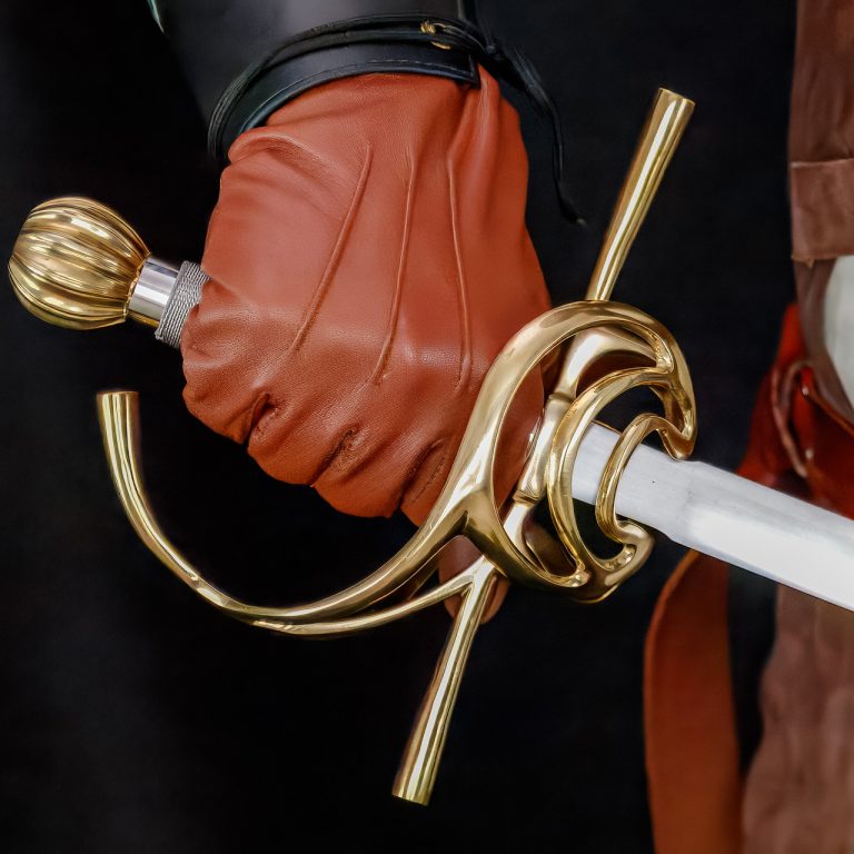 Brass Hilted Swept Rapier with EN45 Blade