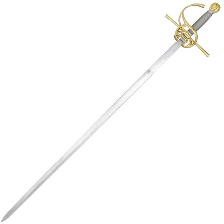 Brass Hilted Swept Rapier with EN45 Blade