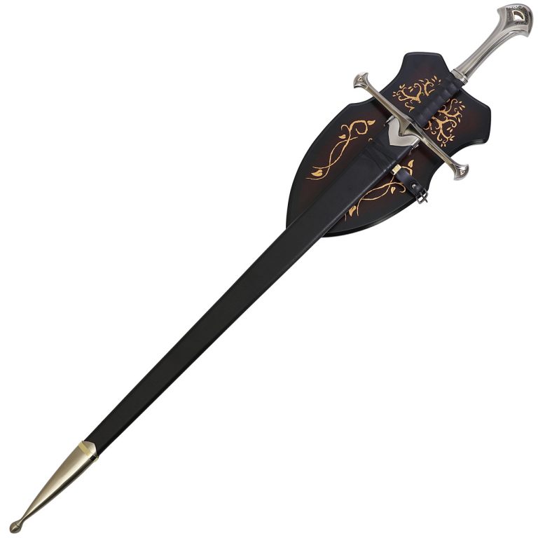 Elven Reforged Sword with Wall Mount and Plaque