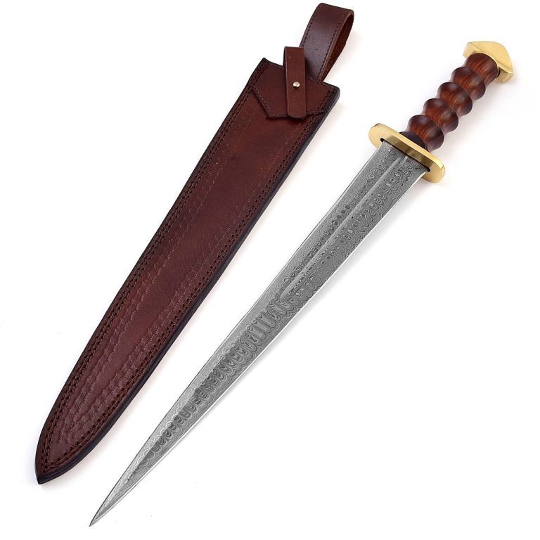 Hand Forged Damascus Steel Dagger with Sheesham Hilt