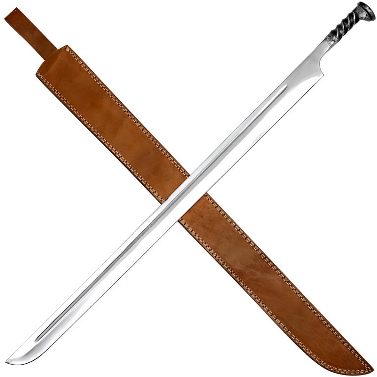 High Carbon Steel Railroad Spike Sword with Sheath