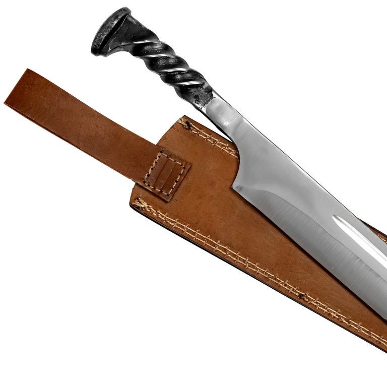 High Carbon Steel Railroad Spike Sword with Sheath