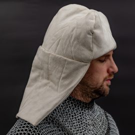 Medieval Arming Cap with Extended Neck Protection