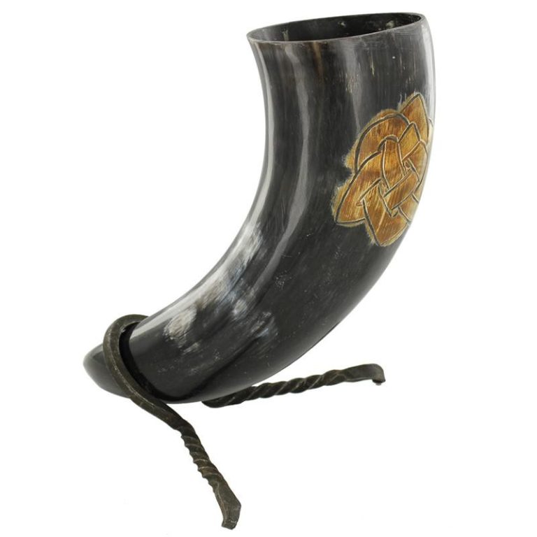 Ceremonial Drinking Horn with Stand