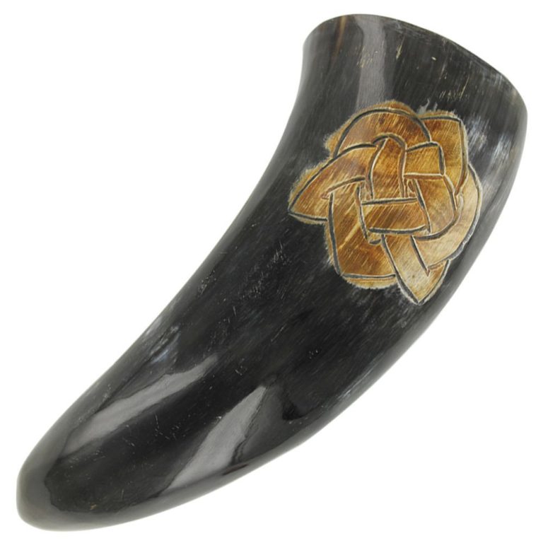 Ceremonial Drinking Horn with Stand