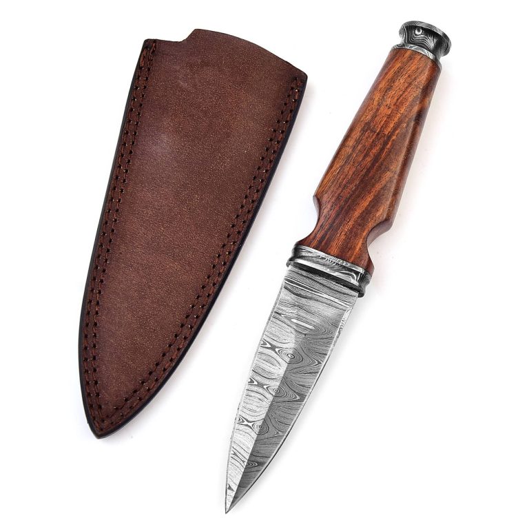 Northwest Passage Damascus Steel Dagger with Walnut Handle