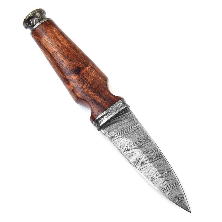 Northwest Passage Damascus Steel Dagger with Walnut Handle