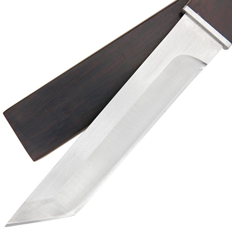 Full Tang Tanto Knife with Ebony Handle