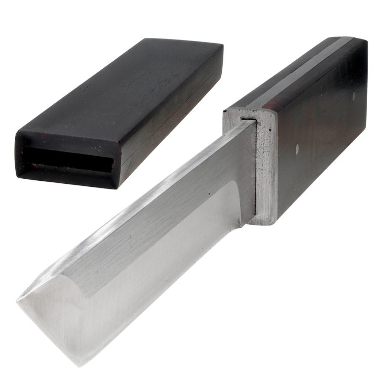 Full Tang Tanto Knife with Ebony Handle