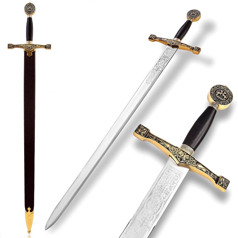 Gold and Black Excalibur Fantasy Sword Replica