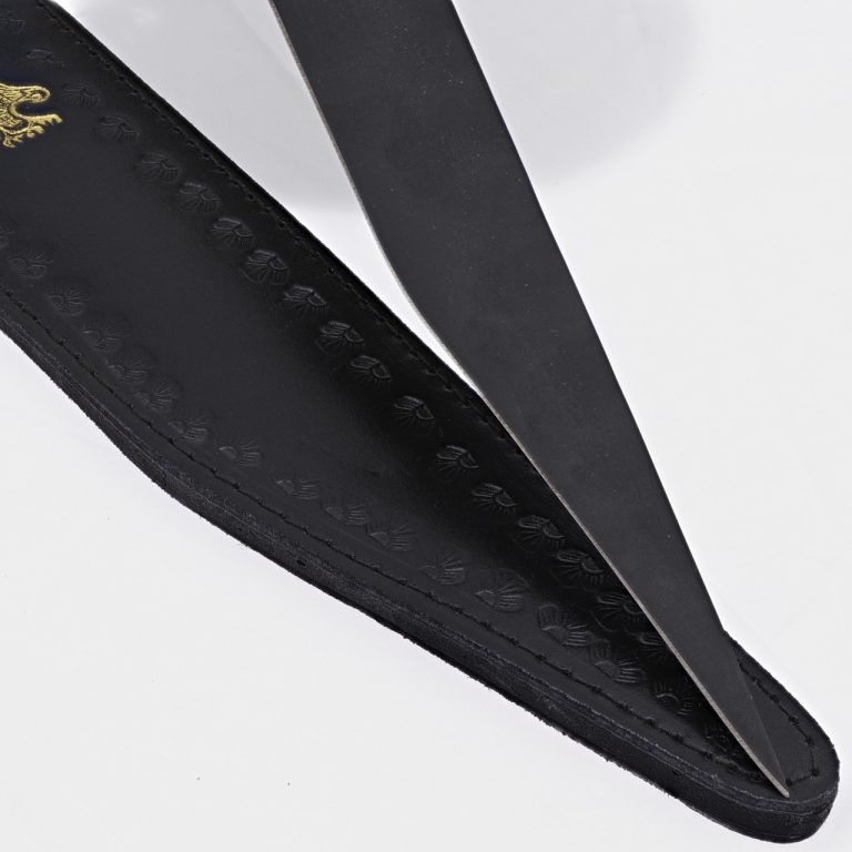 Fantasy Dagger with Black Blade and Brass Spikes