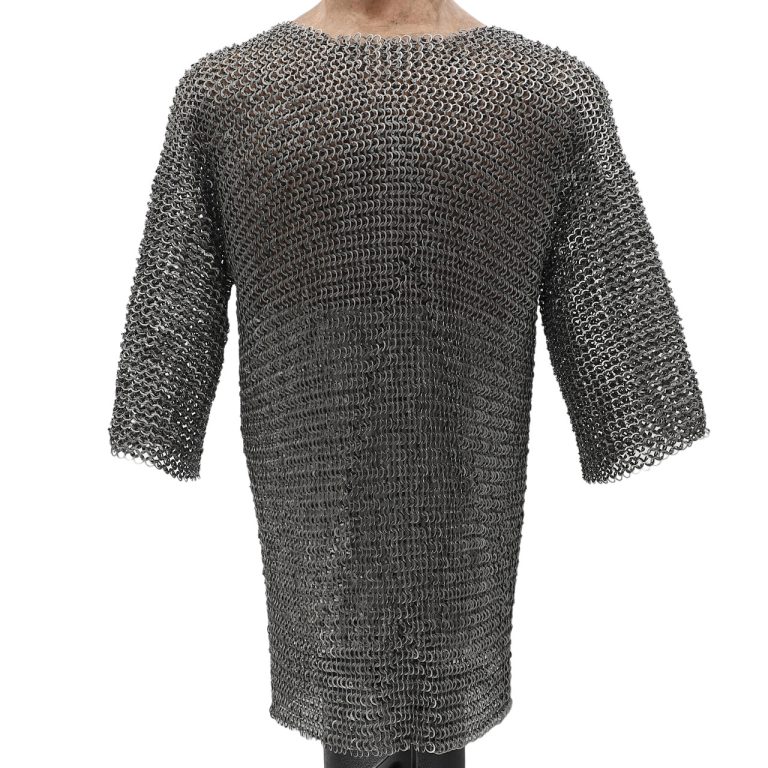 Half Sleeved Riveted Chainmail Armor - XL