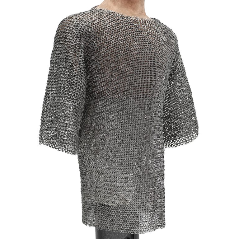 Half Sleeved Riveted Chainmail Armor - XL