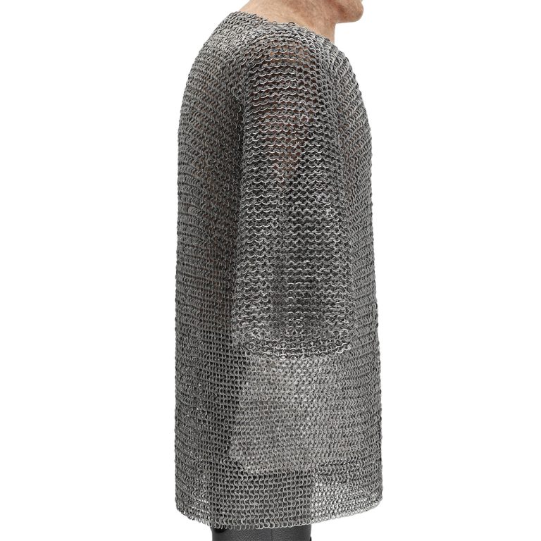 Half Sleeved Riveted Chainmail Armor - XL
