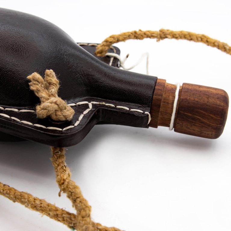 Leather Costrel Bottle for Pilgrims