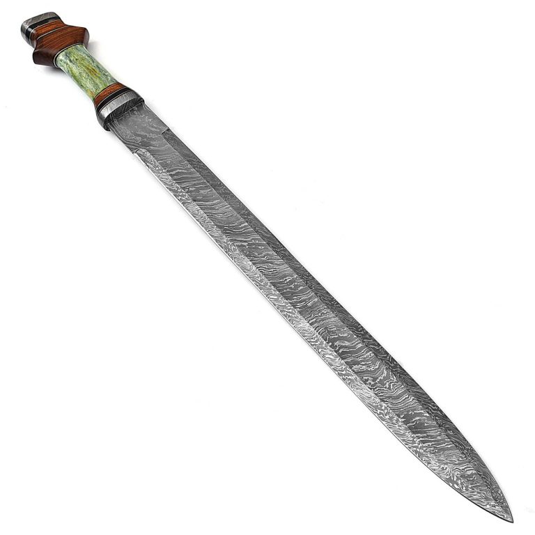 Damascus Forged Roman Gladiator Spatha with Sheath