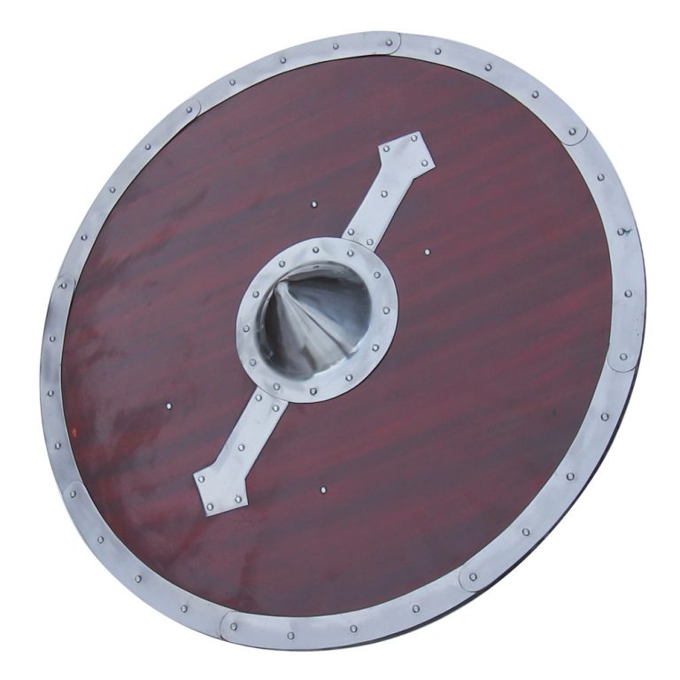 Viking Battle Shield, Handcrafted Design.