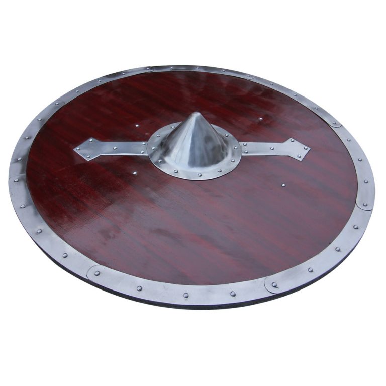 Viking Battle Shield, Handcrafted Design.