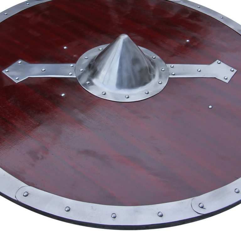 Viking Battle Shield, Handcrafted Design.