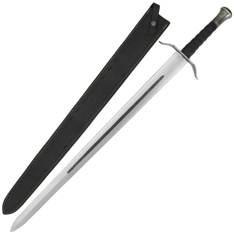 High Carbon Spring Steel Double-Edged Sword with Sheath