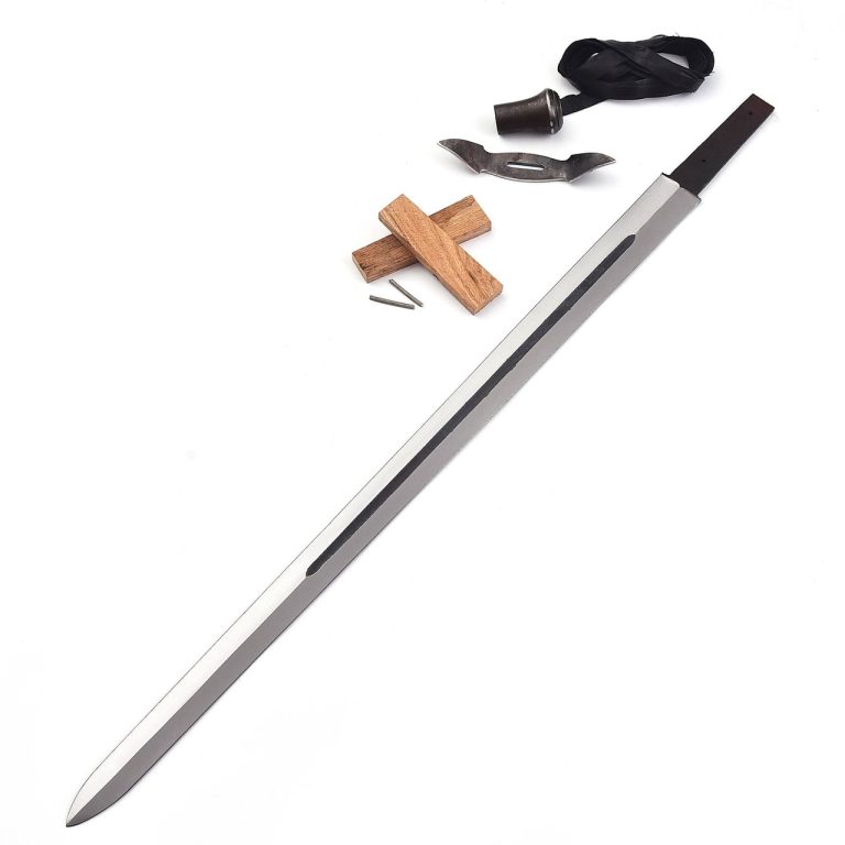 High Carbon Spring Steel Double-Edged Sword with Sheath