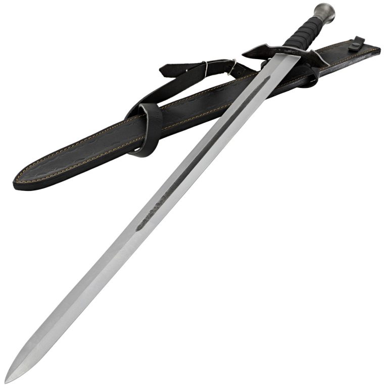 High Carbon Spring Steel Double-Edged Sword with Sheath