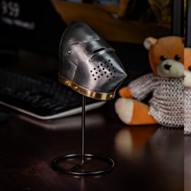 20G Steel Miniature Hounskull Bascinet Helmet