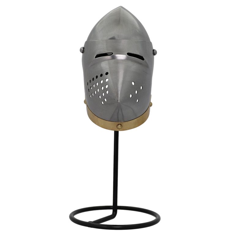 20G Steel Miniature Hounskull Bascinet Helmet