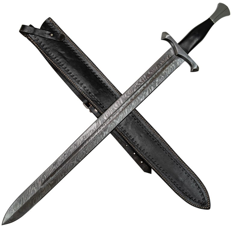 Hand Forged Damascus Steel Medieval Replica Sword