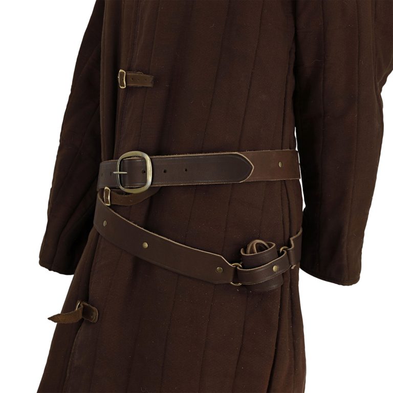 Knights Templar Double Sword Frog - Brown