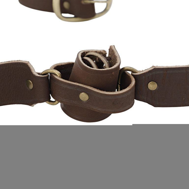 Knights Templar Double Sword Frog - Brown