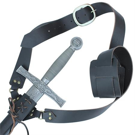 Leather Sword Hanger with Waist Frog