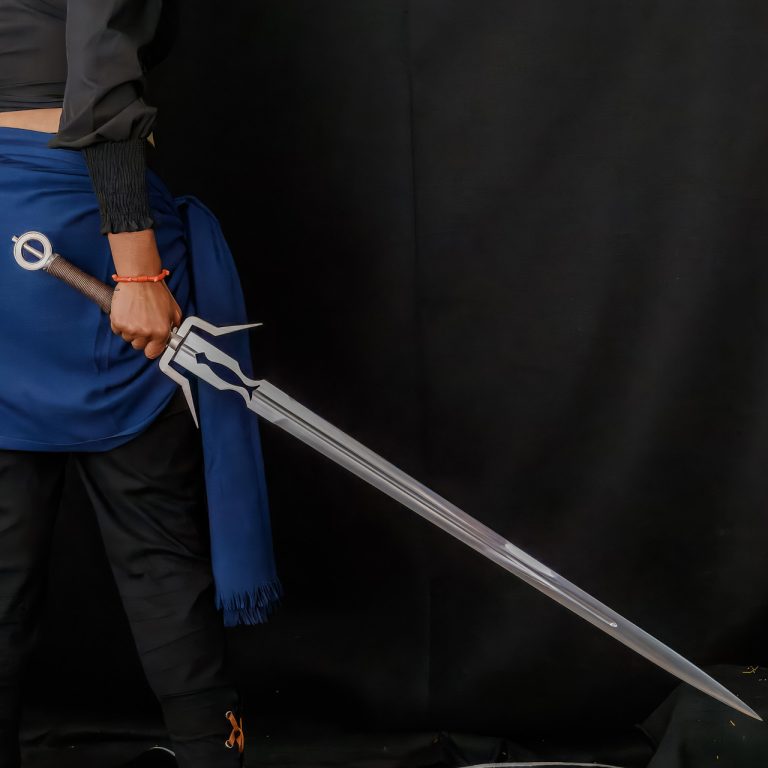 Stainless Steel Sword with Leather Handle