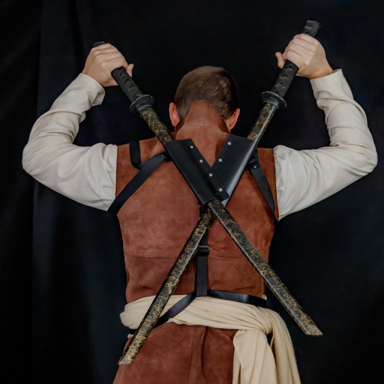Double Sword Training Kit with Back Strap Sheath