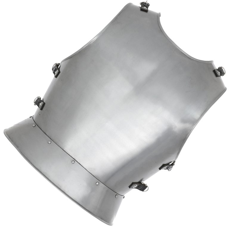 Leather Belt with Polished Steel and Brass Buckle