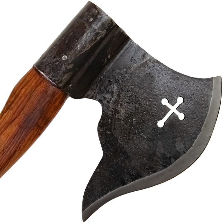 Hand Forged Crusader Axe for Camping and Costume