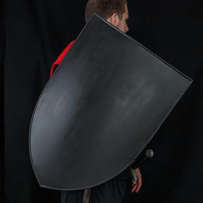 Black Medieval Blank Heater Shield