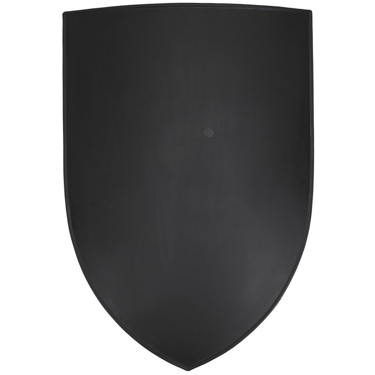 Black Medieval Blank Heater Shield