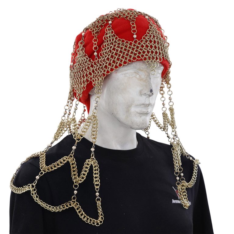 Medieval Chainmail Coif with Shoulder Drape