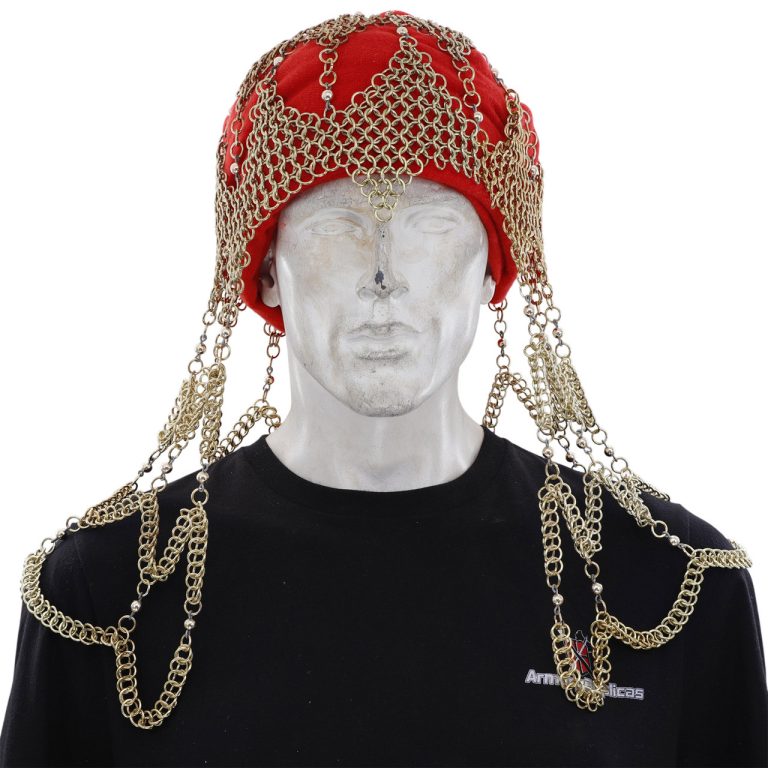 Medieval Chainmail Coif with Shoulder Drape
