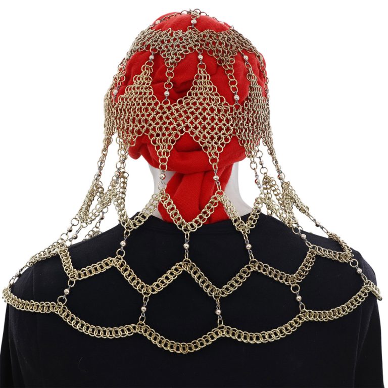 Medieval Chainmail Coif with Shoulder Drape