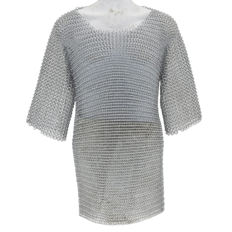 Chainmail Haubergeon Shirt - Zinc Coated Mild Steel